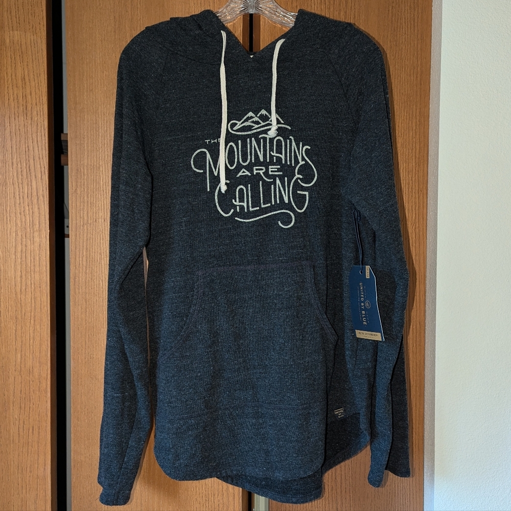 NWT United By Blue And I Must Go Fleece Hoodie